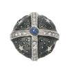 Olivia Riegel Jewelry Olivia Riegel Silver Gray Enamel Round Clip Earrings