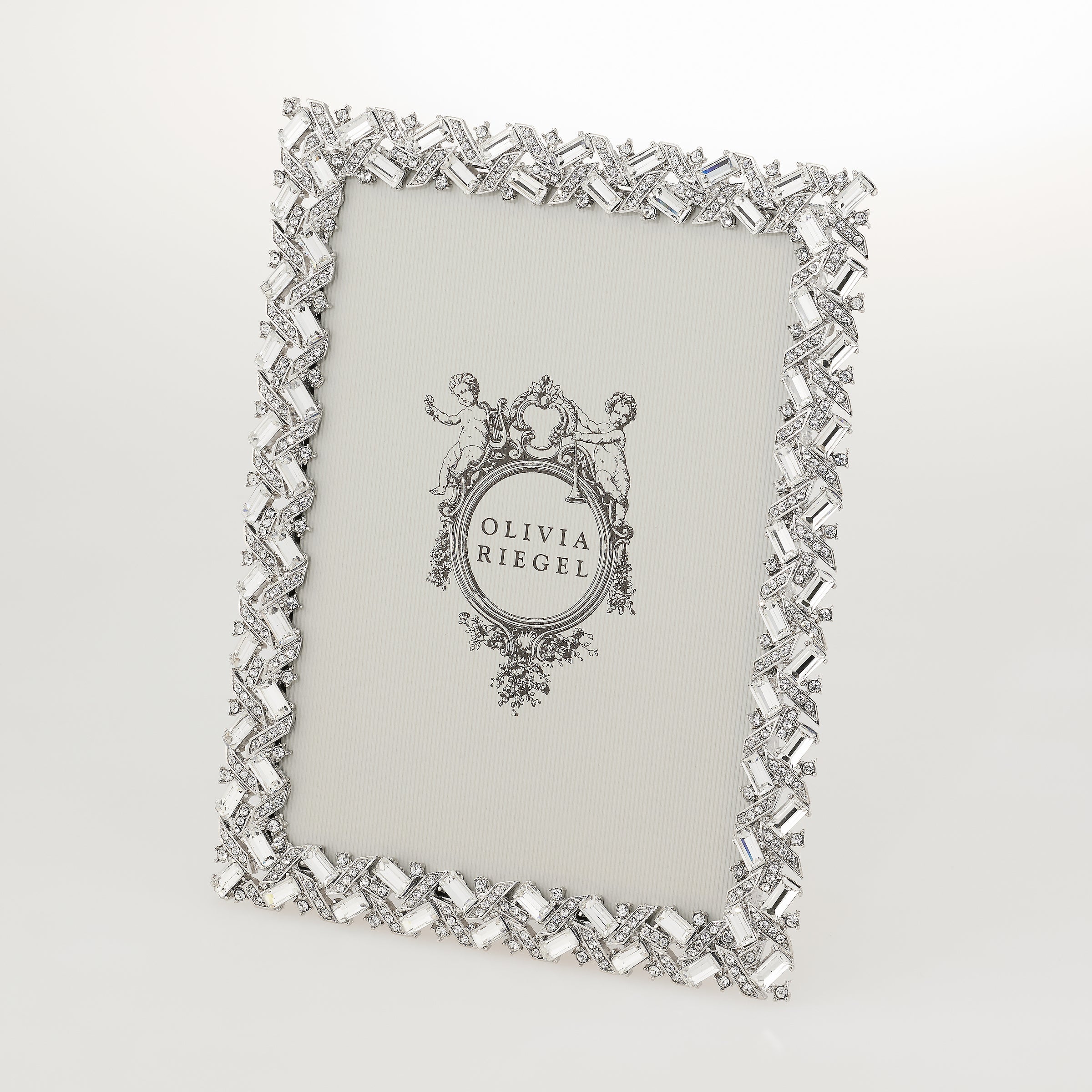 Olivia Riegel Picture Frames Olivia Riegel Silver Hamilton Picture Frame Crystal 5" x 7"