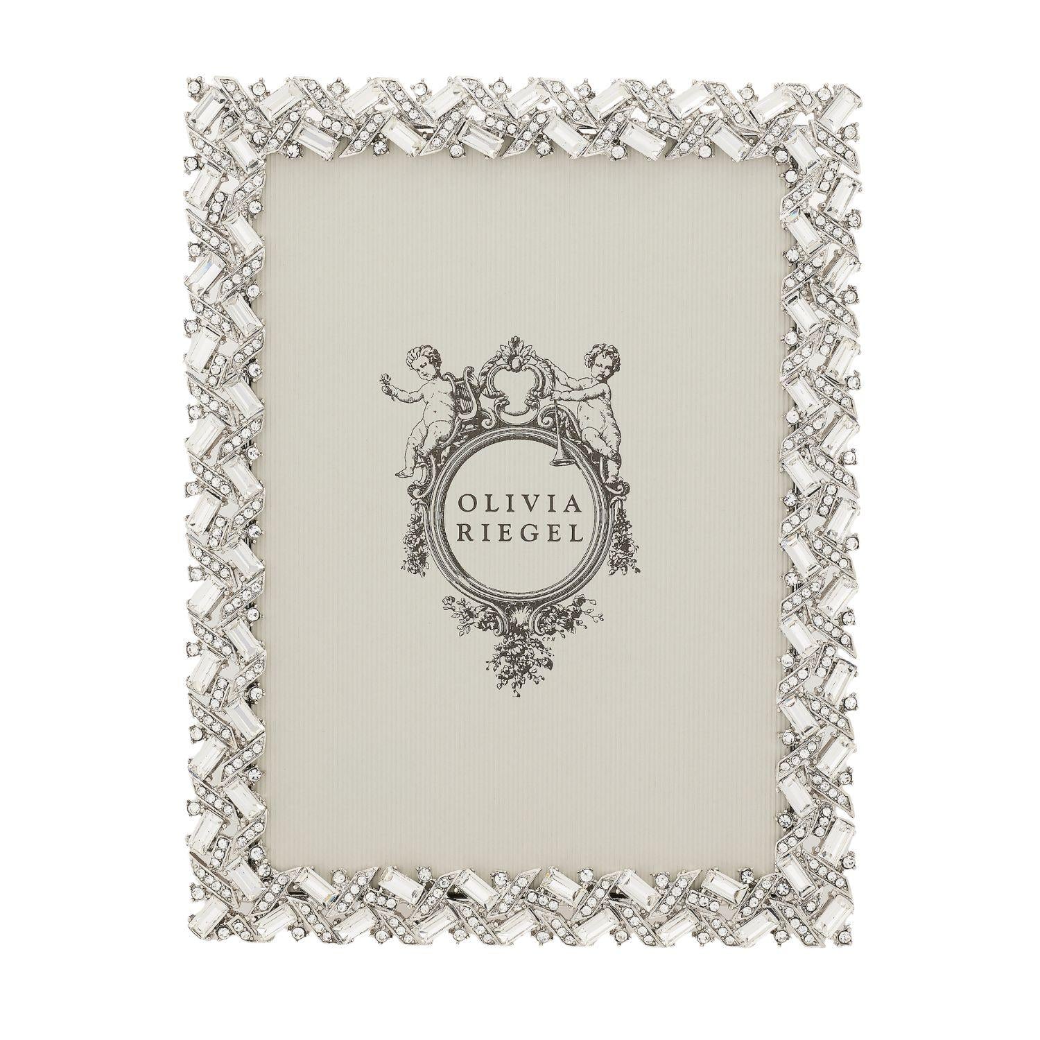 Olivia Riegel Picture Frames Olivia Riegel Silver Hamilton Picture Frame Crystal 5" x 7"