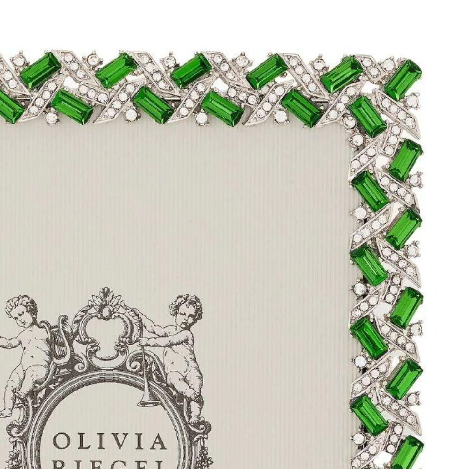 Olivia Riegel Picture Frames Olivia Riegel Silver Hamilton Picture Frame Emerald 5" x 7"