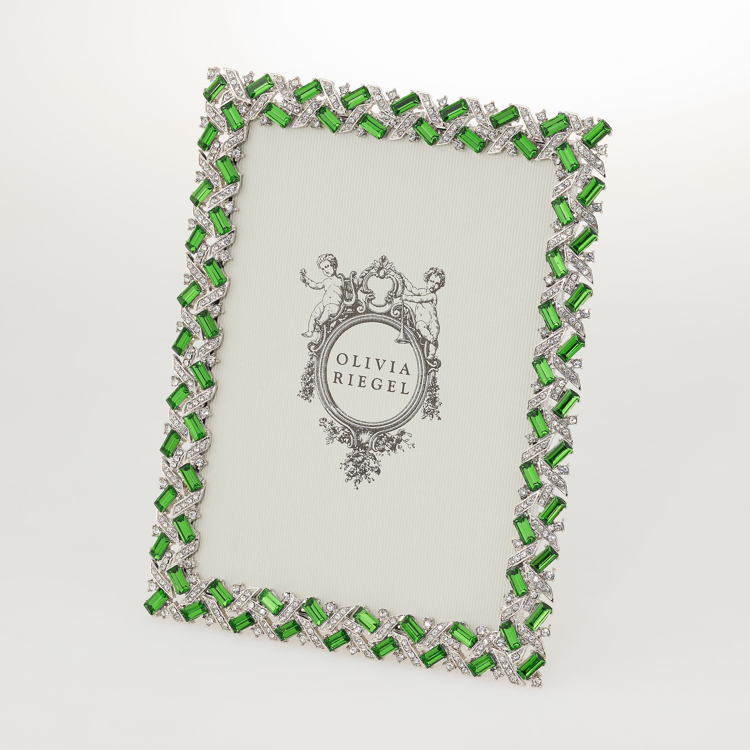 Olivia Riegel Picture Frames Olivia Riegel Silver Hamilton Picture Frame Emerald 5" x 7"