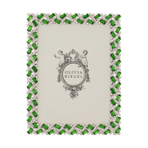 Olivia Riegel Picture Frames Olivia Riegel Silver Hamilton Picture Frame Emerald 5" x 7"