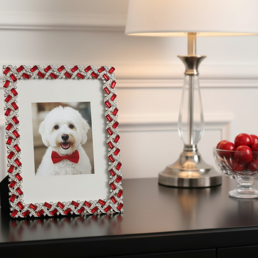 Olivia Riegel Picture Frames Olivia Riegel Silver Hamilton Picture Frame Ruby 5" x 7"
