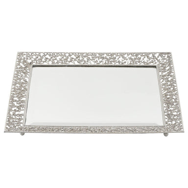 Olivia Riegel Trays Olivia Riegel Silver Isadora Beveled Mirror Tray