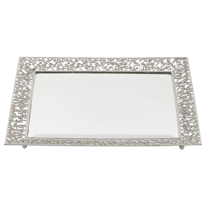 Olivia Riegel Trays Olivia Riegel Silver Isadora Beveled Mirror Tray