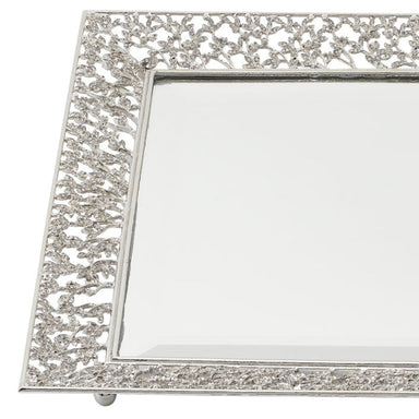 Olivia Riegel Trays Olivia Riegel Silver Isadora Beveled Mirror Tray