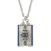 Olivia Riegel Jewelry Olivia Riegel Silver Locket Necklace with Blue Enamel & Green Stones
