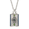 Olivia Riegel Jewelry Olivia Riegel Silver Locket Necklace with Blue Enamel & Green Stones