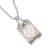 Olivia Riegel Jewelry Olivia Riegel Silver Locket Necklace with Blue Enamel & Green Stones