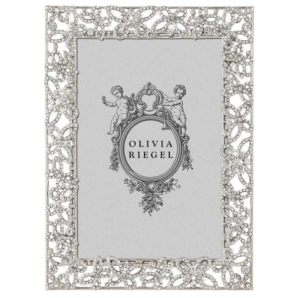 Olivia Riegel Picture Frames Olivia Riegel Silver Papillon with Crystals 4" x 6" Frame