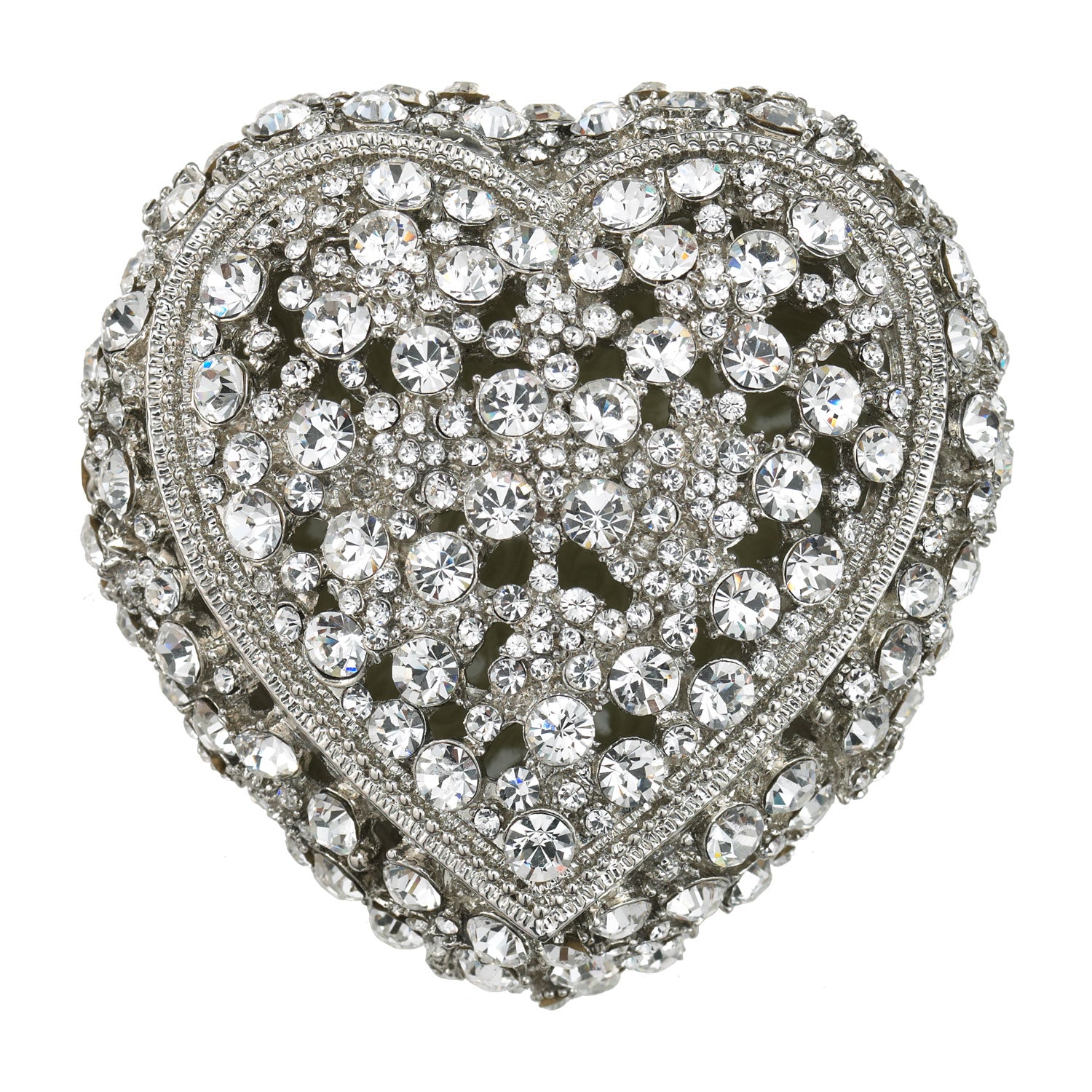 Olivia Riegel Giftware Olivia Riegel Silver Princess Crystal Heart Box - CLOSEOUTS