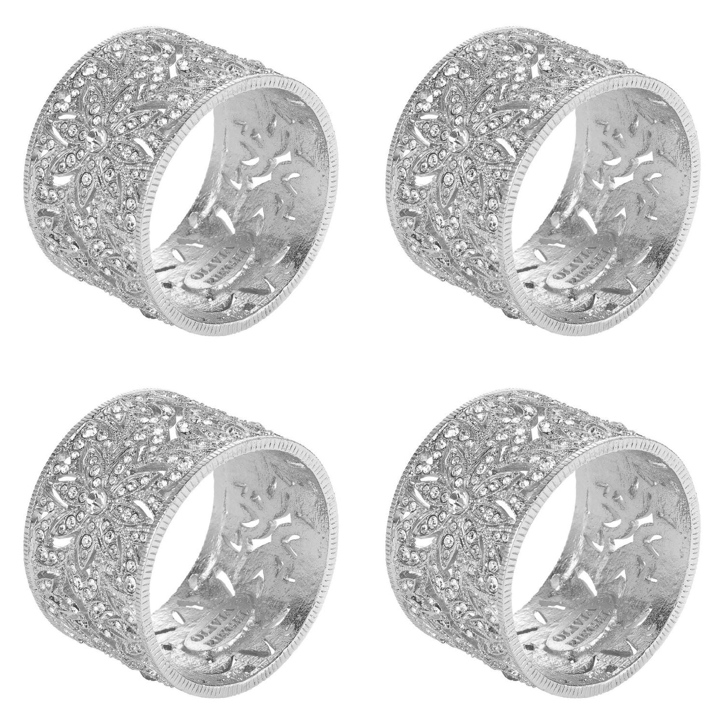 Olivia Riegel Giftware Olivia Riegel Silver Windor Napkin Ring Set Of 4
