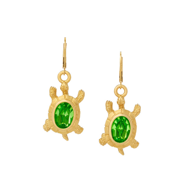 Olivia Riegel Jewelry Olivia Riegel Turtle Drop Earrings Peridot