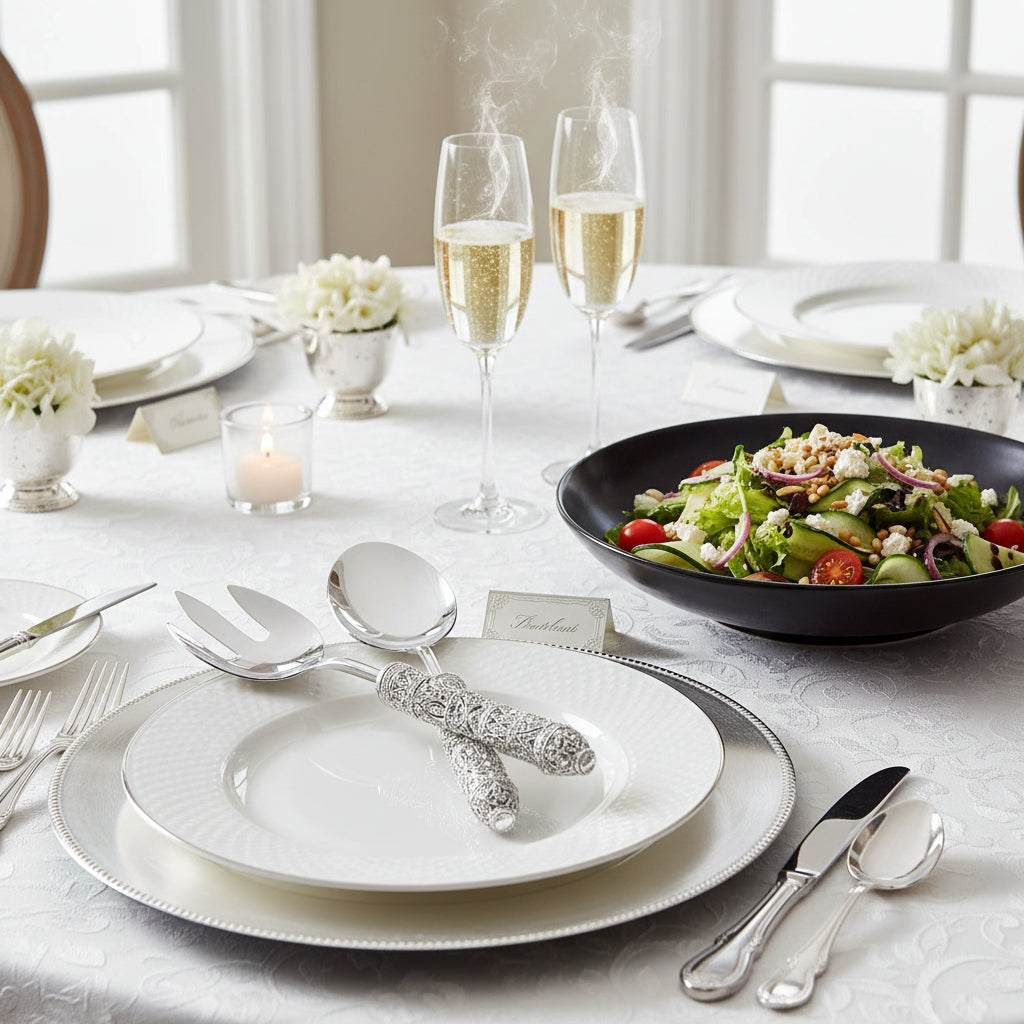 Olivia Riegel Giftware Olivia Riegel Windsor Salad Serving Set Silver