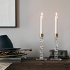 Orrefors Giftware Orrefors Carat Candlestick Brass Medium - Set of 2