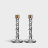 Orrefors Giftware Orrefors Carat Candlestick Brass Medium - Set of 2