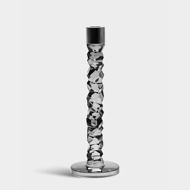 Orrefors Art Glass Orrefors Carat Graphite Candlestick Large