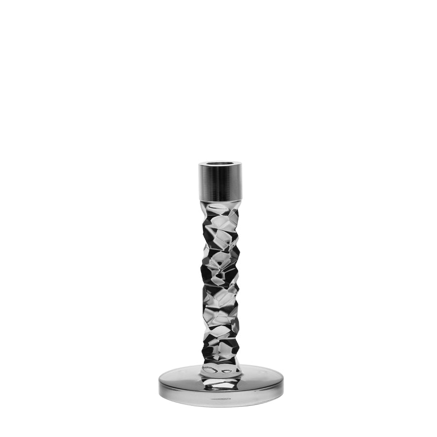 Orrefors Art Glass Orrefors Carat Graphite Candlestick Small