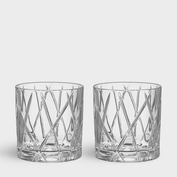 Orrefors Art Glass Orrefors City Double Old Fashioned - Set of 2