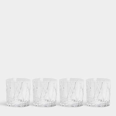 Orrefors Art Glass Orrefors City Double Old Fashioned - Set of 4