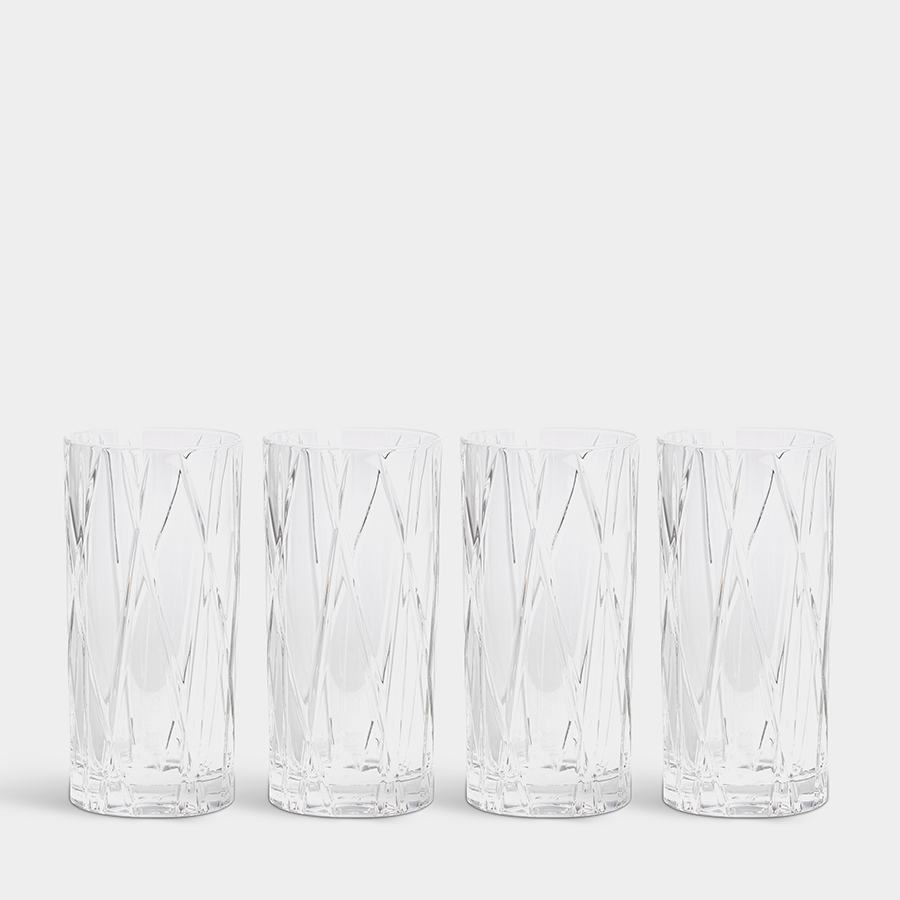 Orrefors Art Glass Orrefors City Highball - Set of 4