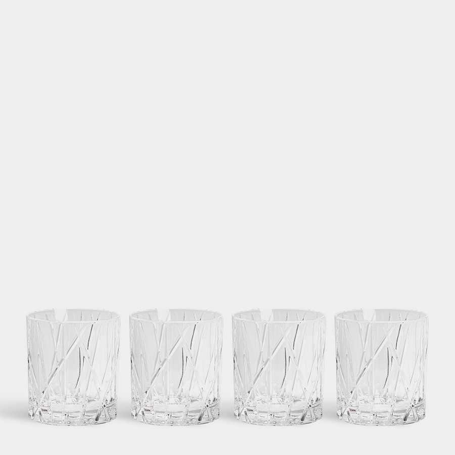 Orrefors Art Glass Orrefors City Old Fashioned - Set of 4