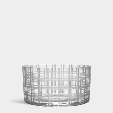 Orrefors Art Glass Orrefors Cut In Number Checkered Bowl Small