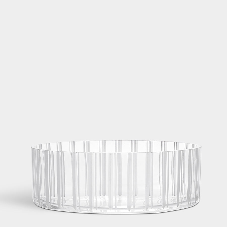Orrefors Art Glass Orrefors Cut In Number Striped Bowl
