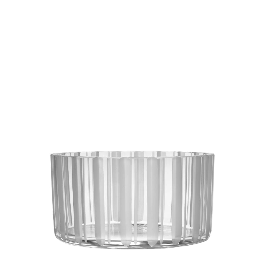 Orrefors Art Glass Orrefors Cut In Number Stripes Bowl Small