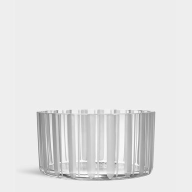 Orrefors Art Glass Orrefors Cut In Number Stripes Bowl Small