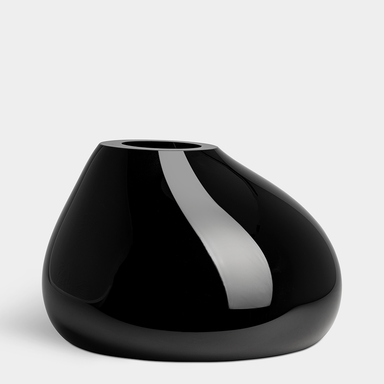 Orrefors Art Glass Orrefors Ebon Black Vase Large