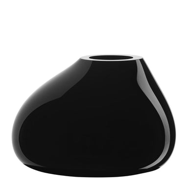 Orrefors Art Glass Orrefors Ebon Black Vase Large