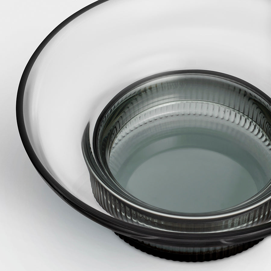 Orrefors Art Glass Orrefors Ensemble Smokey Blue/Gray Small