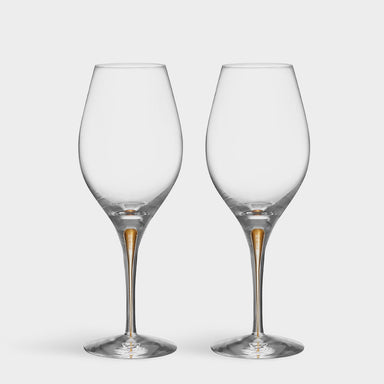 Orrefors Art Glass Orrefors Gold Intermezzo Gold Balance Set of 2