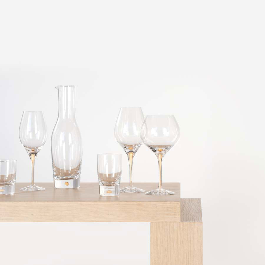 Orrefors Art Glass Orrefors Gold Intermezzo Gold Balance Set of 2