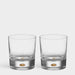 Orrefors Art Glass Orrefors Gold Intermezzo Gold Old Fashioned Set of 2