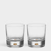 Orrefors Art Glass Orrefors Gold Intermezzo Gold Old Fashioned Set of 2