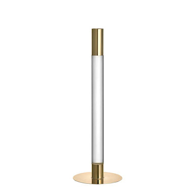 Orrefors Art Glass Orrefors Lumiere Candlestick Gold Large