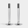 Orrefors Giftware Orrefors Lumiere Candlestick Silver Medium - Set of 2