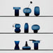 Orrefors Giftware Orrefors Midsummer Vases Midnight Blue Mini Set Of 7 Ltd
