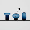 Orrefors Giftware Orrefors Midsummer Vases Midnight Blue Mini Set Of 7 Ltd