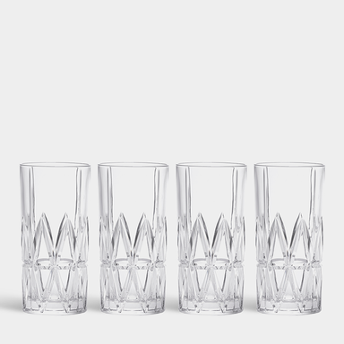Orrefors Art Glass Orrefors Peak Highball - Set of 4