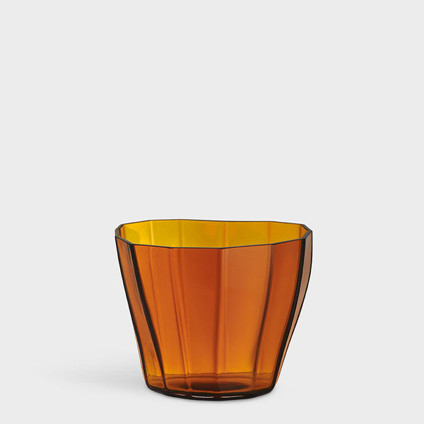 Orrefors Giftware Orrefors Reed Vase Amber Low