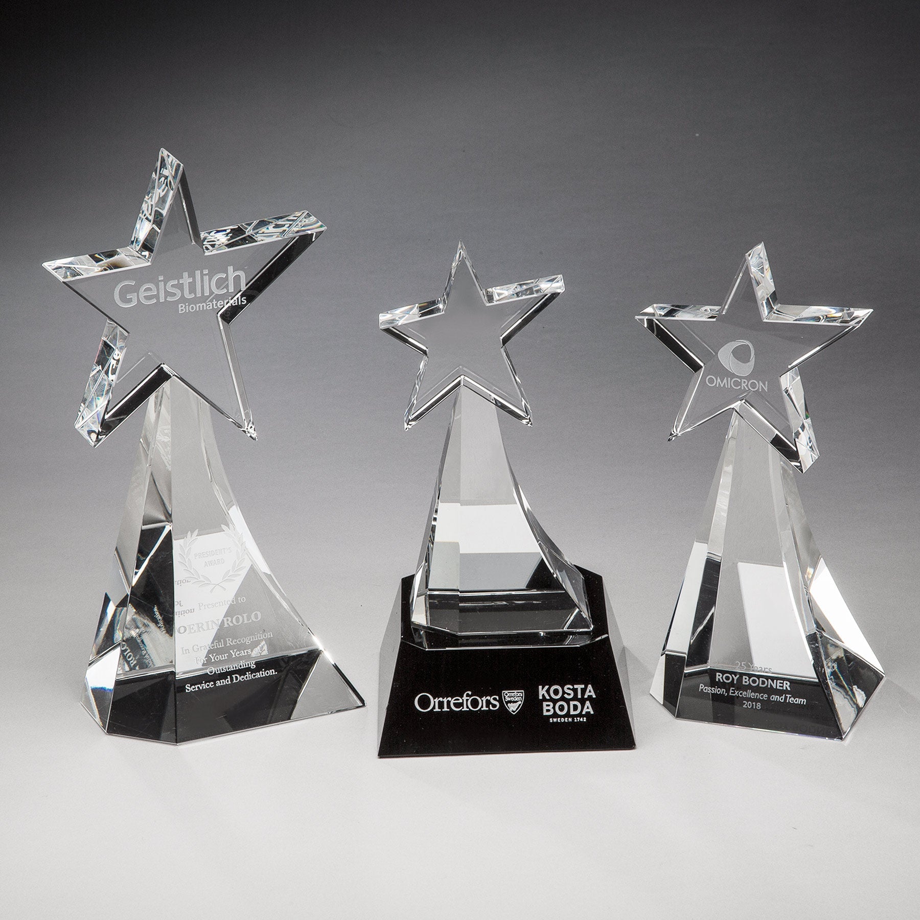 Orrefors Art Glass Orrefors Scandinavian Shooting Star Medium