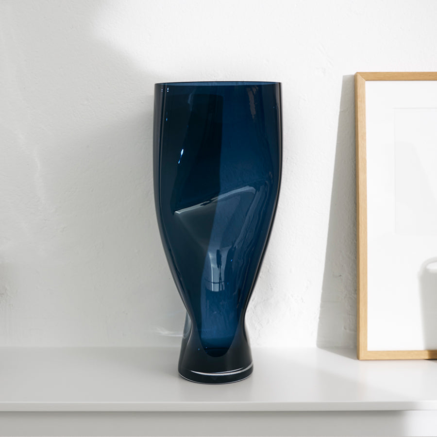 Orrefors Giftware Orrefors Squeeze Vase Midnight Blue XL