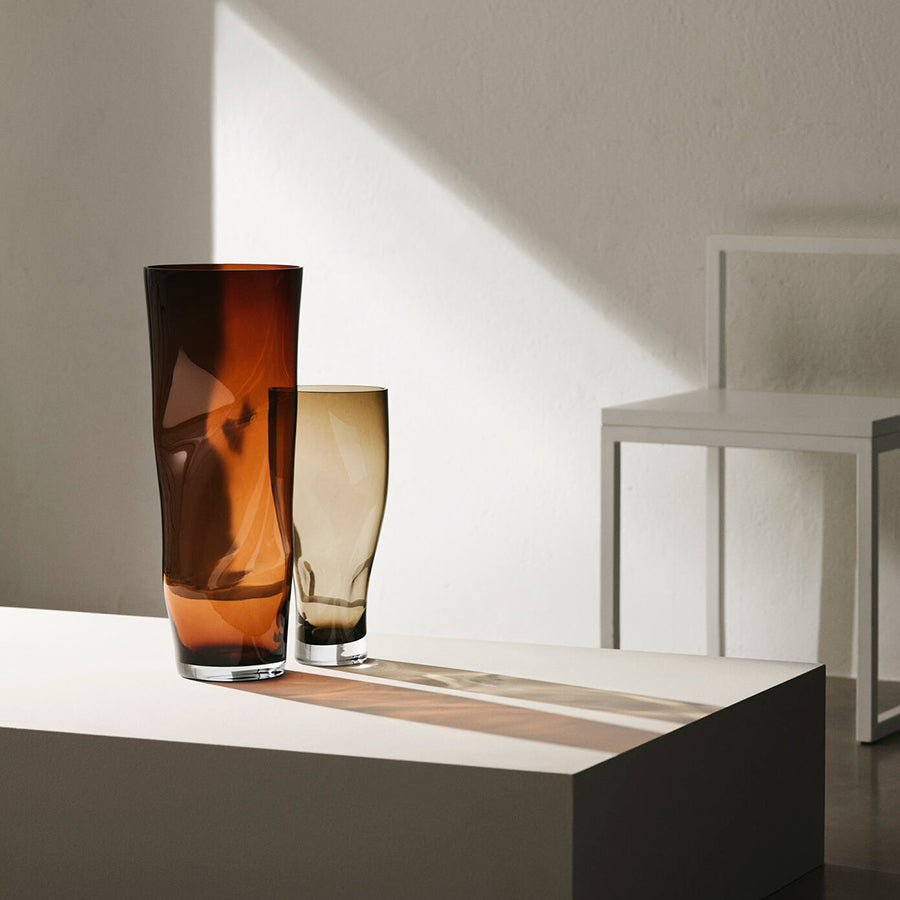 Orrefors Giftware Orrefors Squeeze Vase Sunset Brown XL