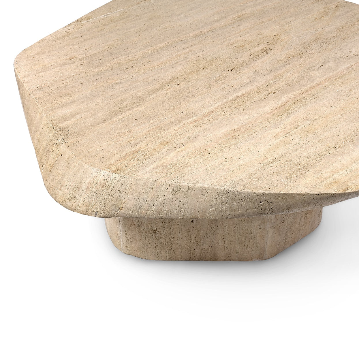 Palecek Furniture Default Title / Motor Freight - Rate TBQ Palecek Algiers Travertine Outdoor Coffee Table, Short