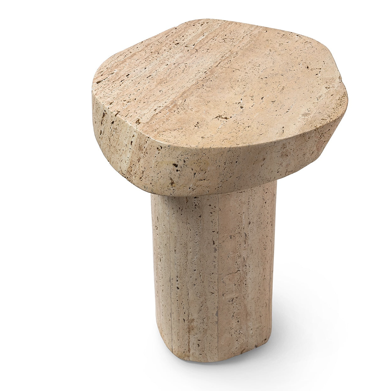 Palecek Furniture Palecek Algiers Travertine Outdoor Side Table