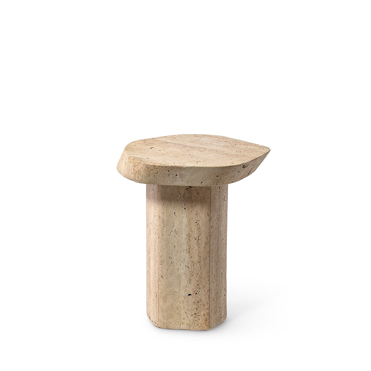 Palecek Furniture Palecek Algiers Travertine Outdoor Side Table