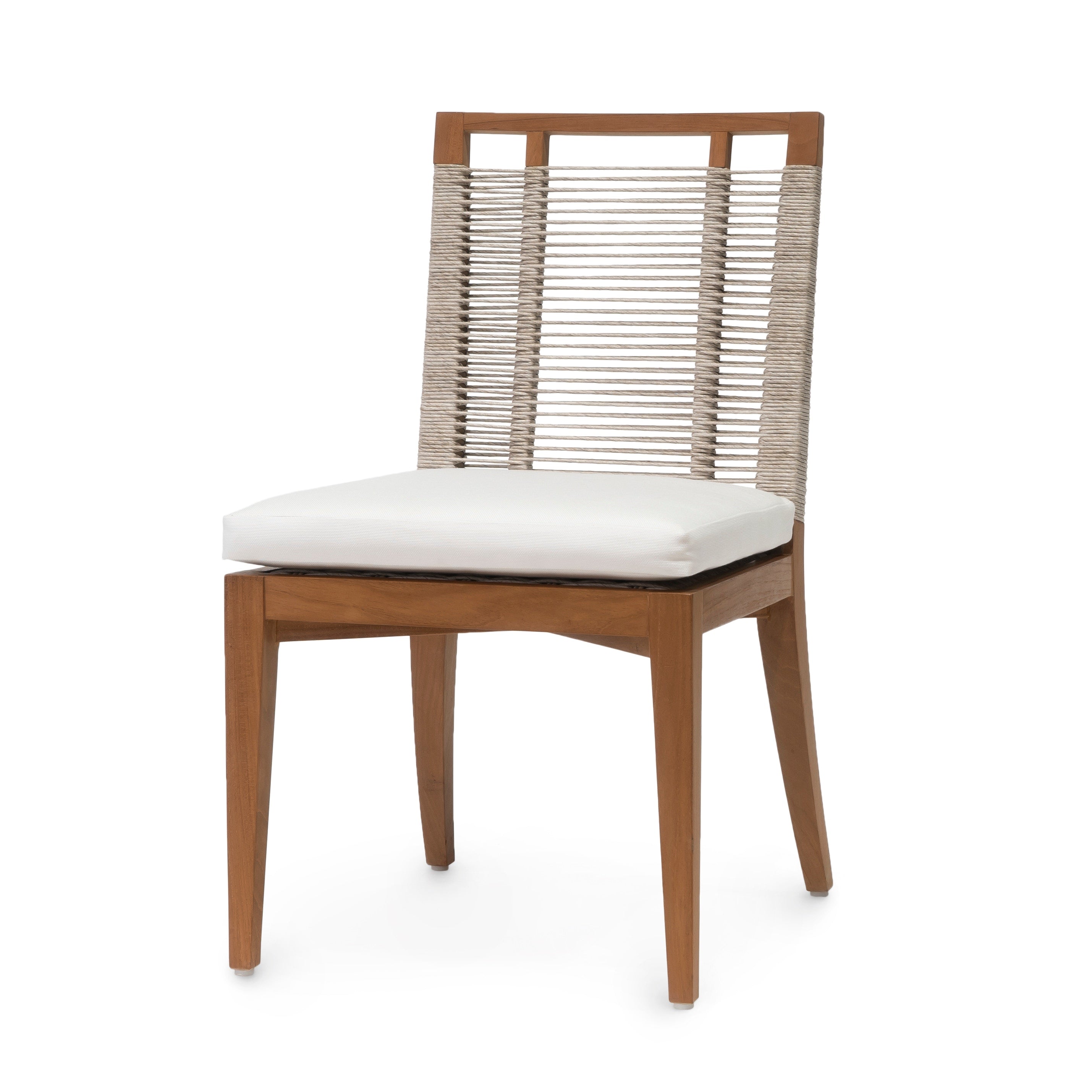Palecek Furniture I/O SAILCLOTH SALT 64 / Motor Freight - Rate TBQ Palecek Amalfi Outdoor Teak Side Chair